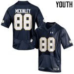 Notre Dame Fighting Irish Youth Javon McKinley #88 Navy Blue Under Armour Authentic Stitched College NCAA Football Jersey KQH5099ZU